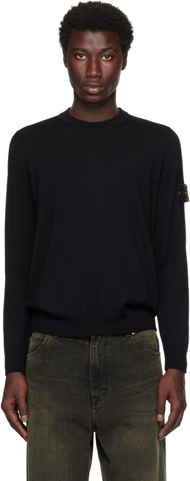 Mikina Stone Island Stone Island Light RWS Geelong Wool Sweatshirt Čierna | K2S15 5100071 S00C4, 0