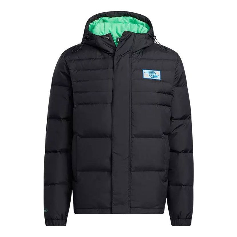Prešívaná bunda adidas Originals Neo Graphic Puffer Jacket Čierna | H45275