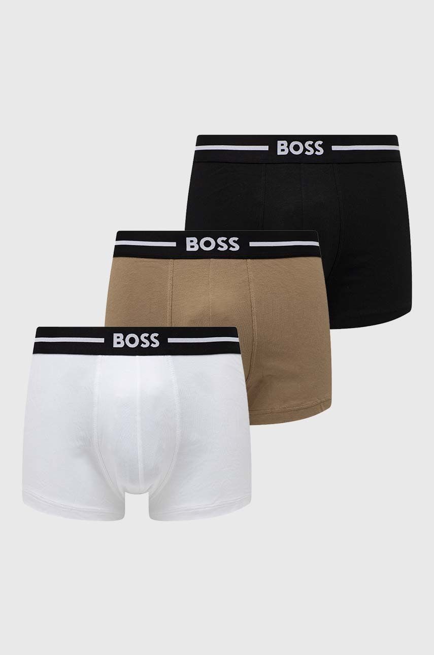 Boxerky BOSS Three-Pack Stretch-Cotton Logo Waistbands Trunks Rôznofarebný | 50479265, 0