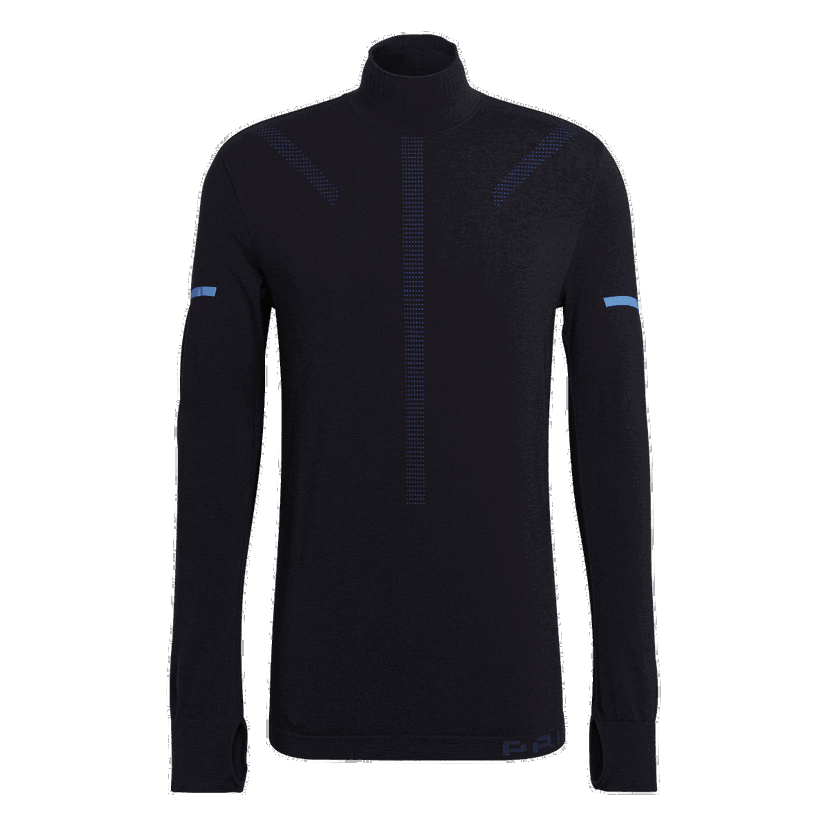 Sveter adidas Originals Engineered Knit Long Sleeve Mock Neck Midlayer Čierna | GT9948