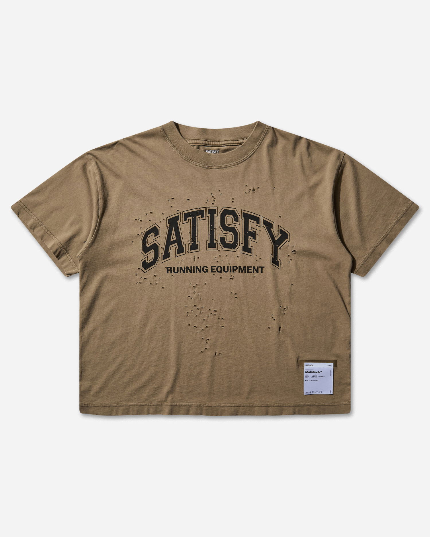 Tričko Satisfy MothTech T-Shirt with Holes Hnedá | 21002 91A04, 1