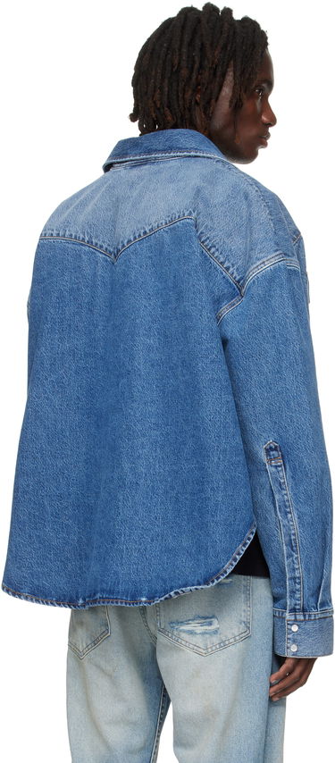 Košeľa VETEMENTS Vetements Boxy Cropped Denim Shirt Modrá | UH76DS525MB2, 2