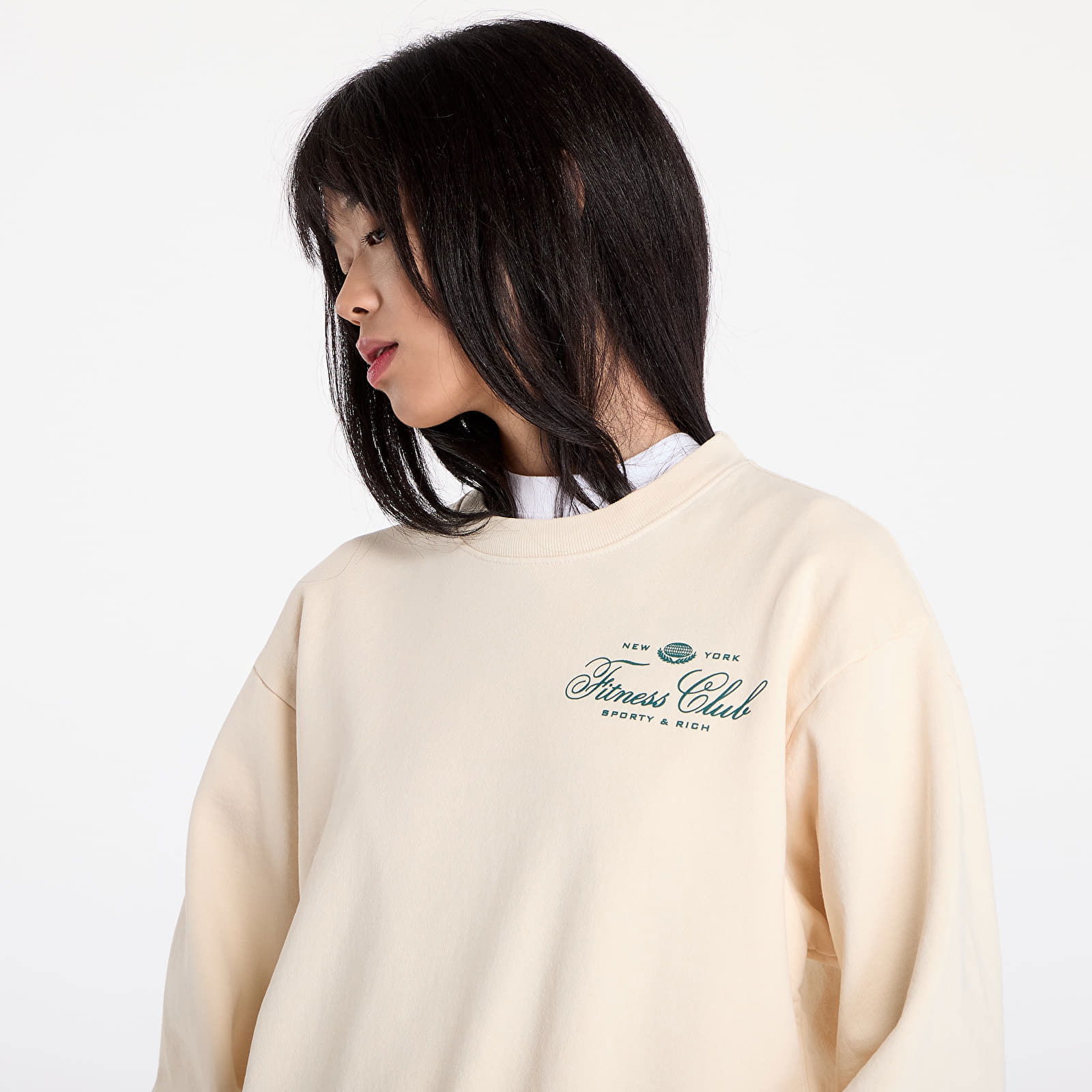 Fitness World Crewneck UNISEX Cream/ Alpine XS