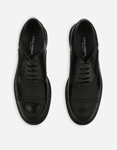 Tenisky a topánky Dolce & Gabbana Brushed Calfskin Lacing Flat Čierna | CN0101A120380999, 3