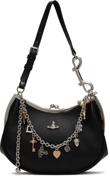 Taška cez rameno Vivienne Westwood Vivienne Westwood Charm Frame Bag Čierna | 4B01000PW-L008K-, 0