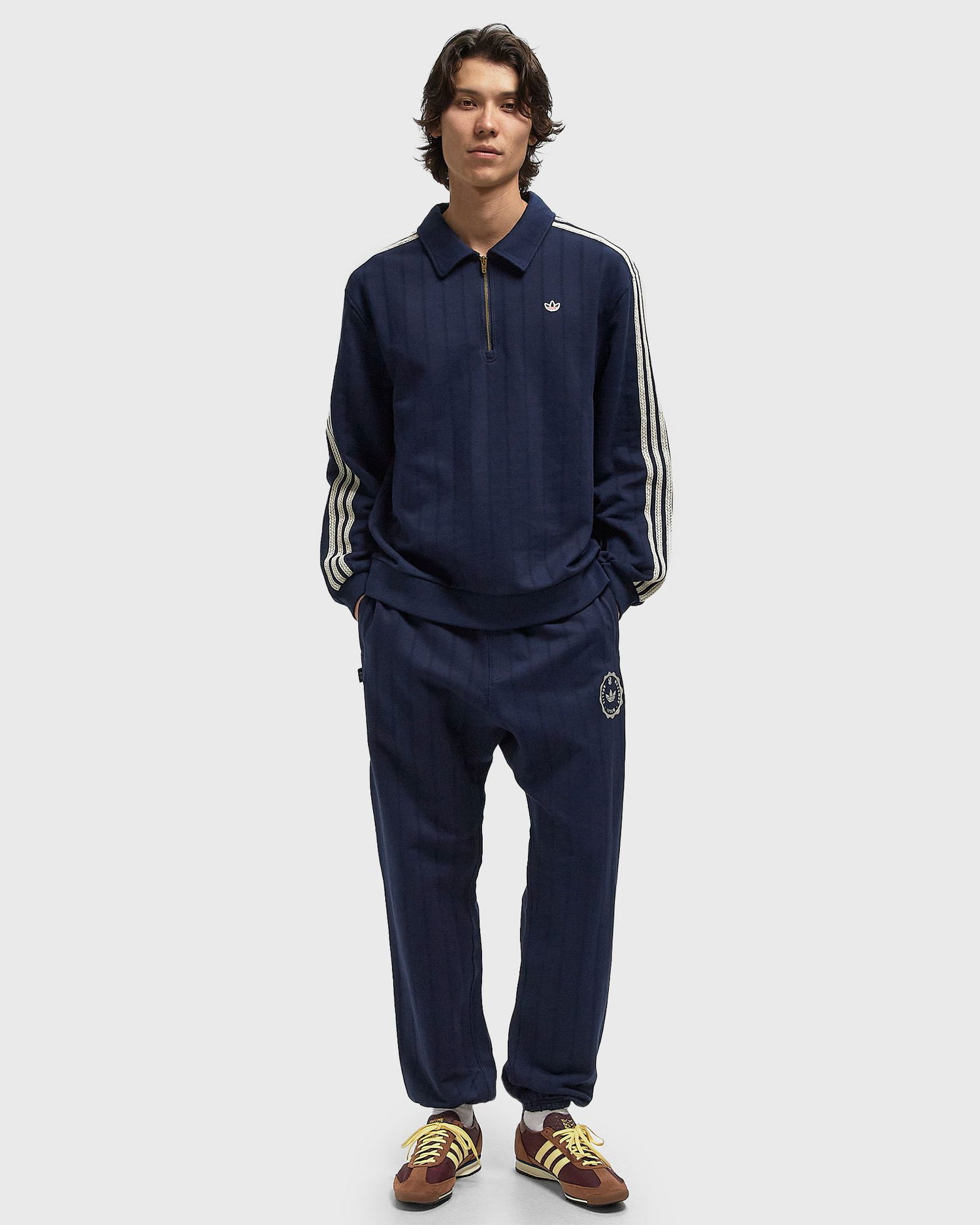 Tepláky adidas Originals CLOT ADIBREAK Vertical Stripe Sweatpants Navy | JM4241, 1
