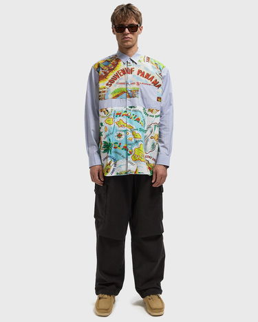 Košeľa Comme des Garçons Pinstripe Patchwork Souvenir Print Woven Shirt Rôznofarebný | FP-B059-W25-1, 2