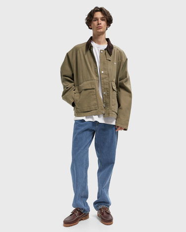 Bunda OBEY Caden Corduroy Collar Work Jacket Zelené | 121800596-MMD, 2
