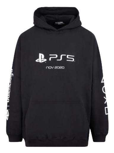 Mikina Balenciaga Playstation Boxy Hoodie Čierna | 651799 TKVF4 1070