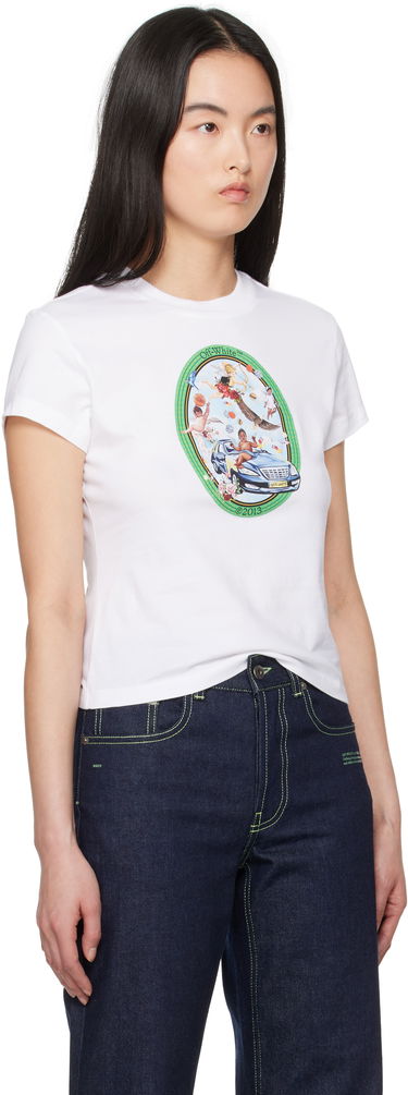 Tričko Off-White Off-White Oval Fresco T-Shirt Biela | OWAA112S25JER0010184, 1