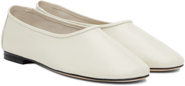Tenisky a topánky BY FAR Prudence Creased Ballerina Flats Biela | MWFFC005LL002WH020PL, 3