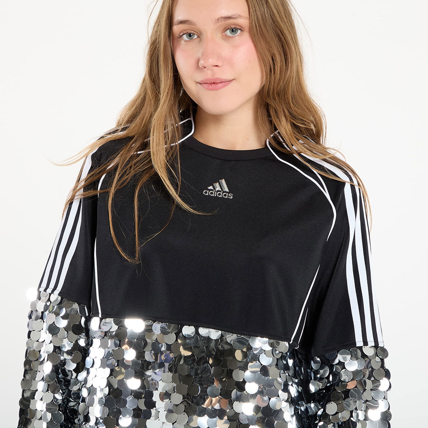 Šaty adidas Originals Adilenium Season 4 Teamgeist Sequins Mini Dress Čierna | KE9798, 1