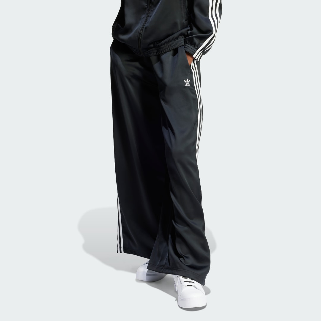 Tepláky adidas Originals Satin Wide Leg Track Pants Čierna | IU2520, 0
