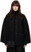 TOTEME Embroidered Hooded Jacket with Fringed Scarf