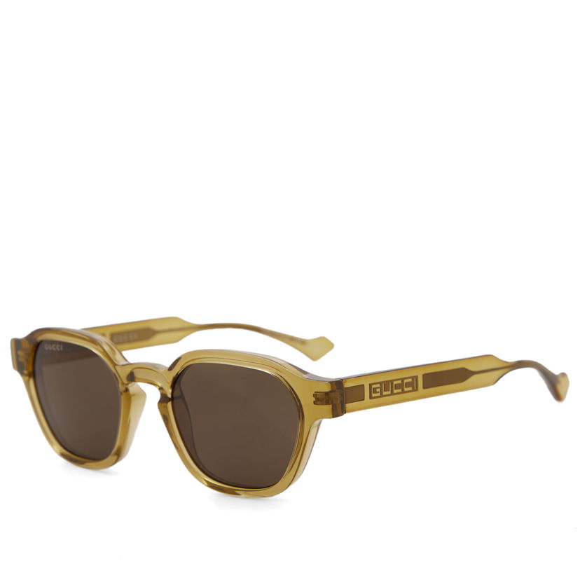 Slnečné okuliare Gucci La Piscine Sunglasses Yellow/Brown Hnedá | GG1730S-003