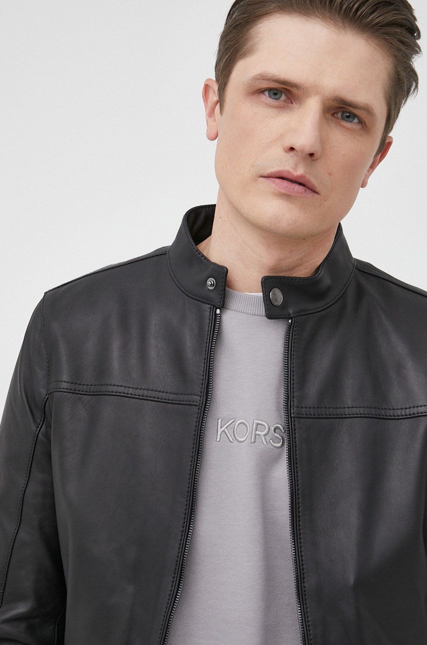 Bunda Michael Kors Leather Jacket Čierna | CF98CF17KS, 0