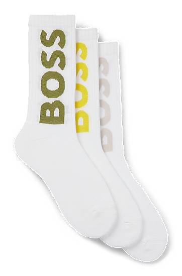 Ponožky BOSS Three-Pack of Short Logo Socks Biela | 50524259, 0