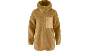Bunda FJÄLLRÄVEN Vardag Pile Fleece Long Hooded Jacket Hnedá | F14600256-232, 0