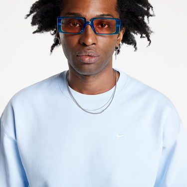 Mikina Nike Solo Swoosh Fleece Crew Modrá | CV0554-441, 4