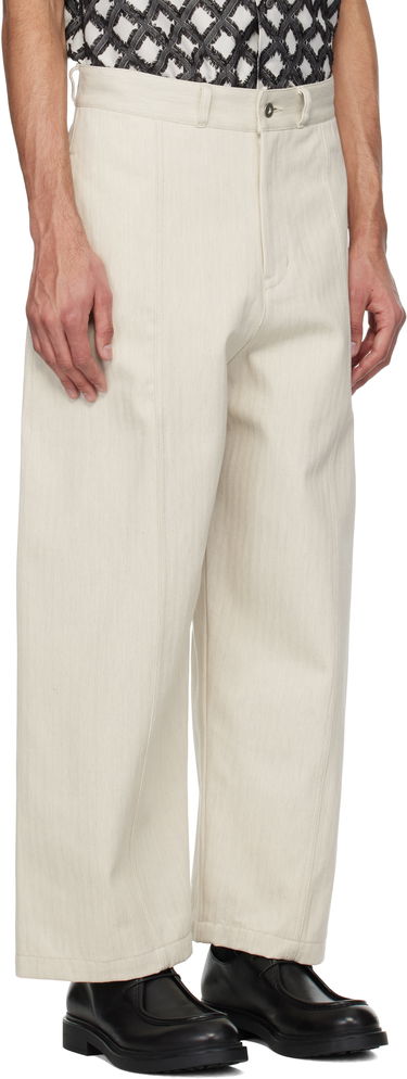 Nohavice sage NATION SAGE NATION Welt Striped Trousers Šedá | S083 WELT TROUSER DENIM, 4
