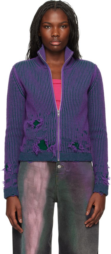 Sveter Maison Margiela Zipped Turtleneck Jacket Fialová | S62AN0133 M13076, 0