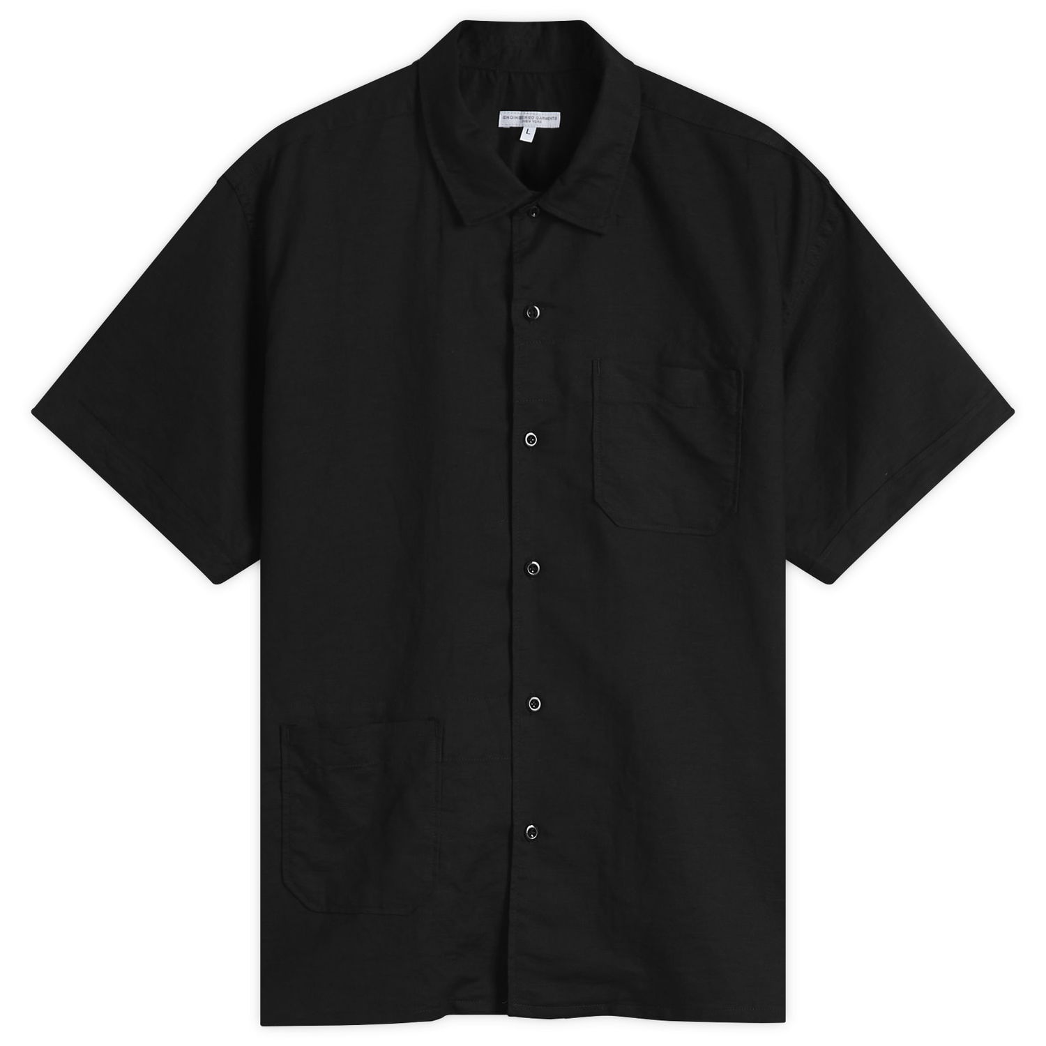 Košeľa Engineered Garments Engineered Garments Camp Shirt Handkerchief Linen, Size Large Čierna | QT017-RK299, 0