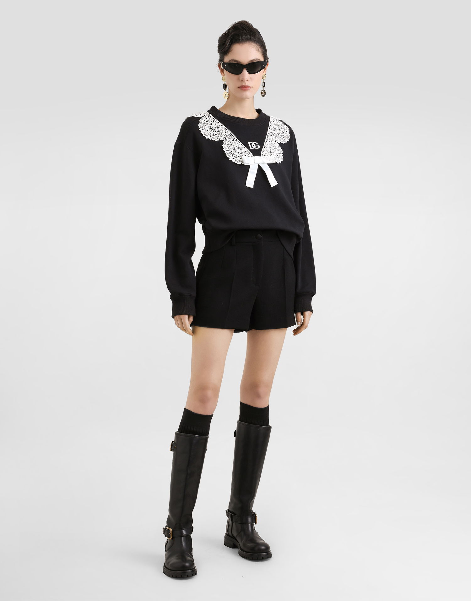 Šortky Dolce & Gabbana Dolce & Gabbana Wool Crepe Shorts Čierna | FTDBHTFU2TZN0000, 1