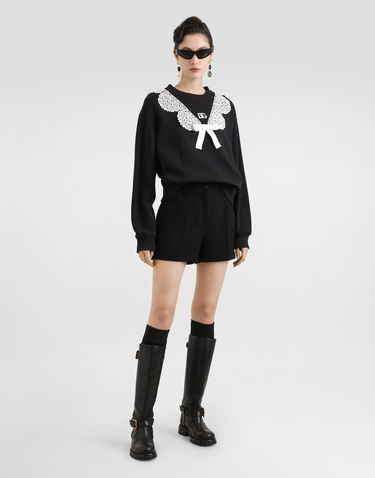 Šortky Dolce & Gabbana Dolce & Gabbana Wool Crepe Shorts Čierna | FTDBHTFU2TZN0000, 1