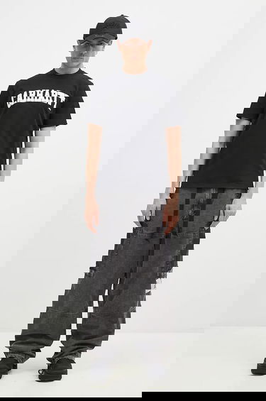 Tričko Carhartt WIP Short Sleeve University Print T-Shirt Čierna | I034851.0D2XX, 4