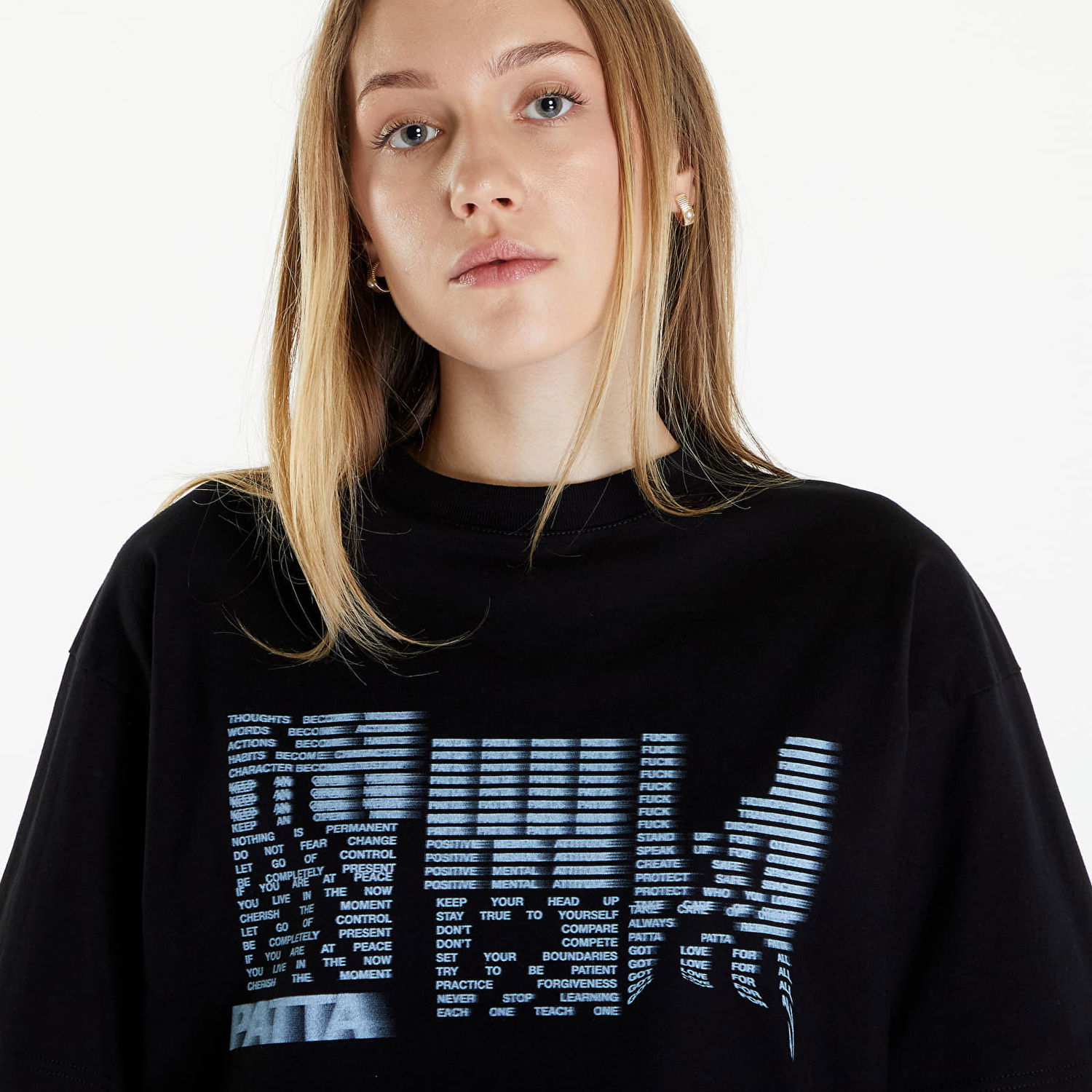 Tričko Patta Glitch T-Shirt UNISEX Čierna | POC-SS24-1000-290-0221-001, 1