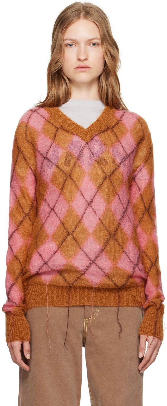 Sveter Marni Argyle Sweater Ružová | CVMD0138Q0 UFU175, 0