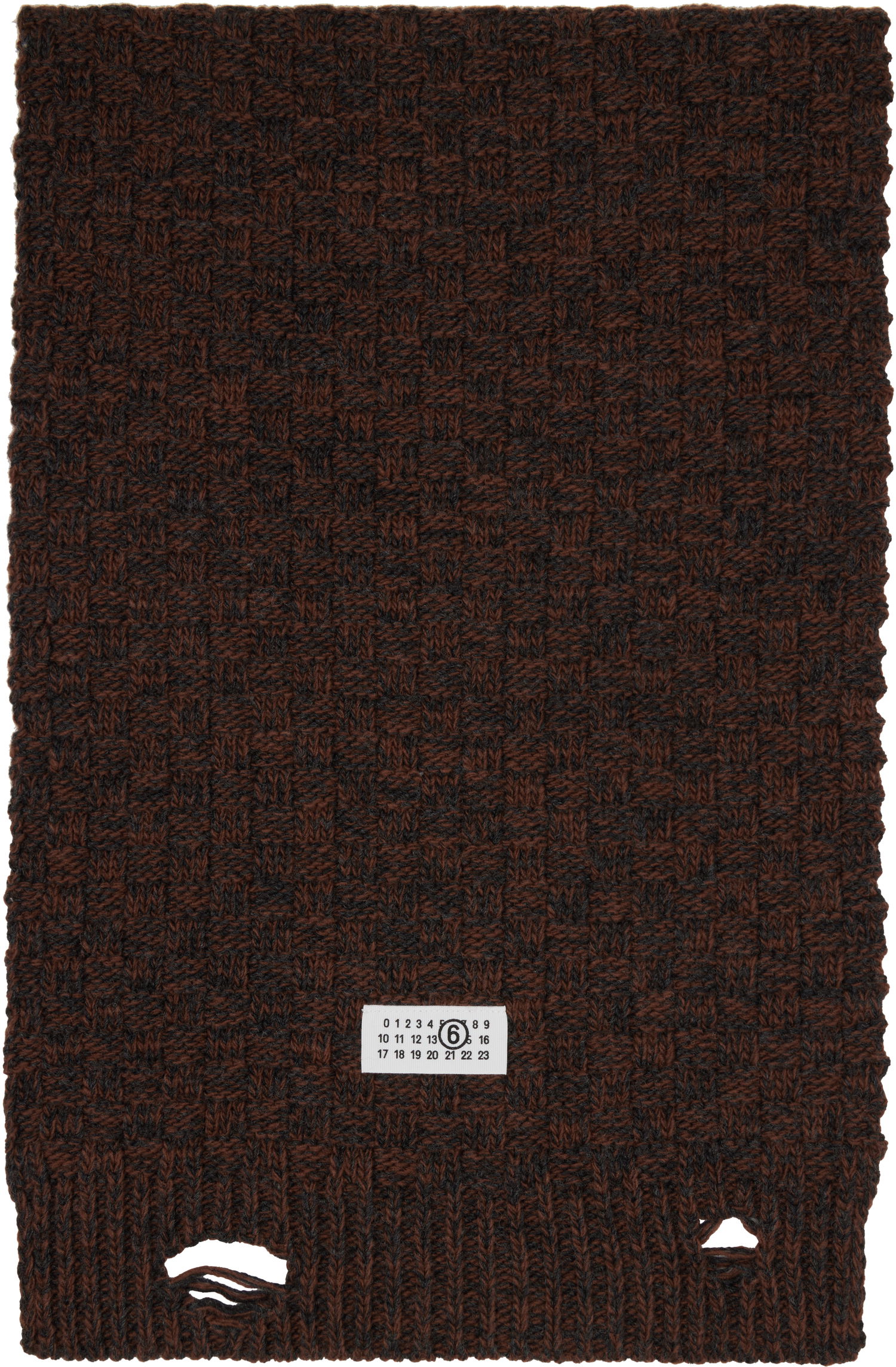Šál Maison Margiela MM6 Maison Margiela Brown Distressed Scarf Hnedá | SH2TE0005 M13174, 0