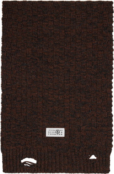 Šál Maison Margiela MM6 Maison Margiela Brown Distressed Scarf Hnedá | SH2TE0005 M13174, 0