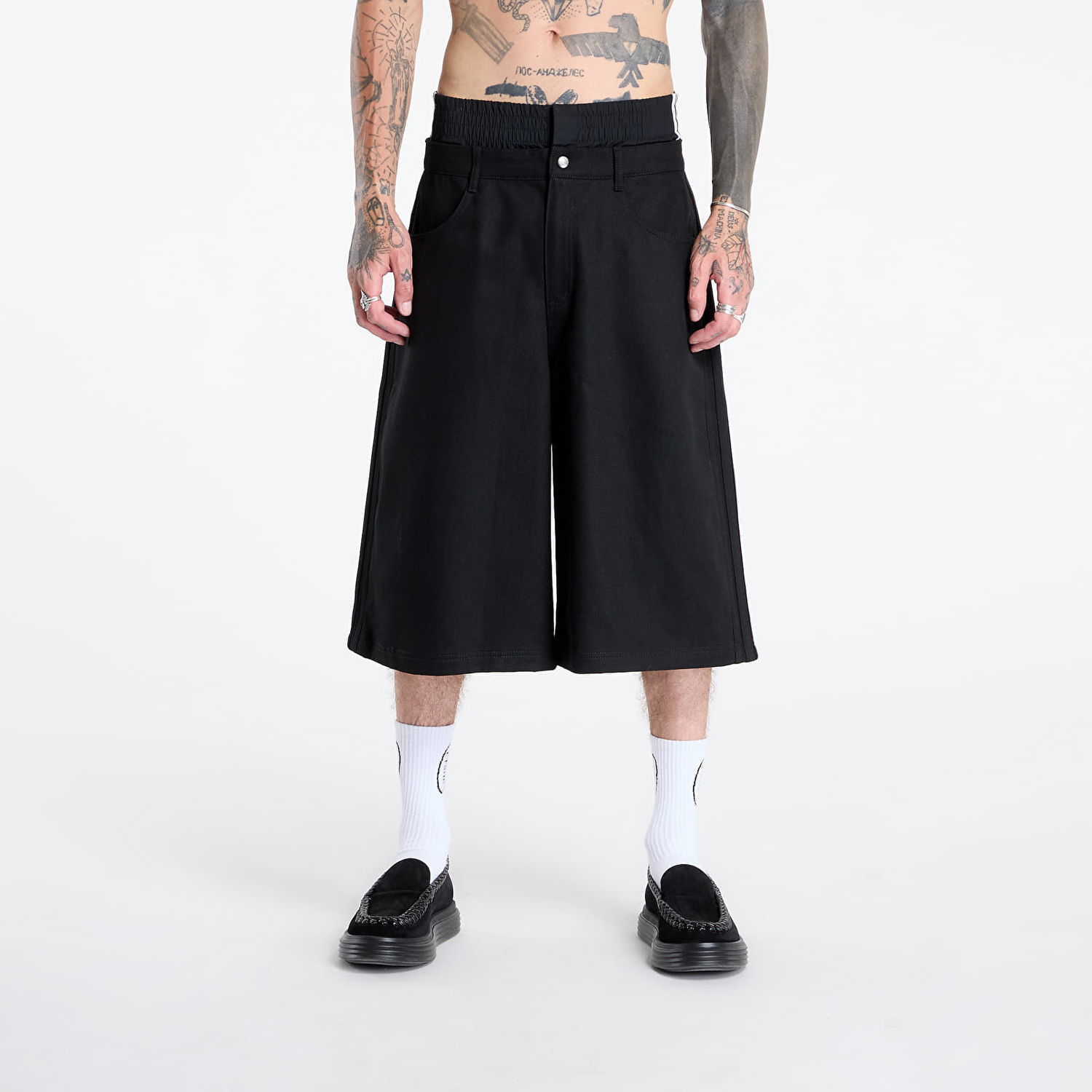 Šortky adidas Originals Firebird Utility Jorts Shorts Čierna | JX7592, 0