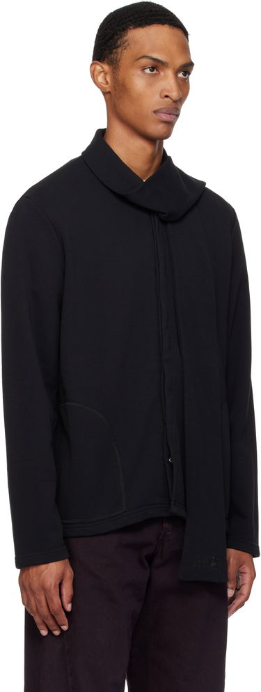 Mikina Maison Margiela MM6 Maison Margiela Long Sleeve Sweatshirt with Attached Scarf Šedá | SH0NH0015 M25013, 4