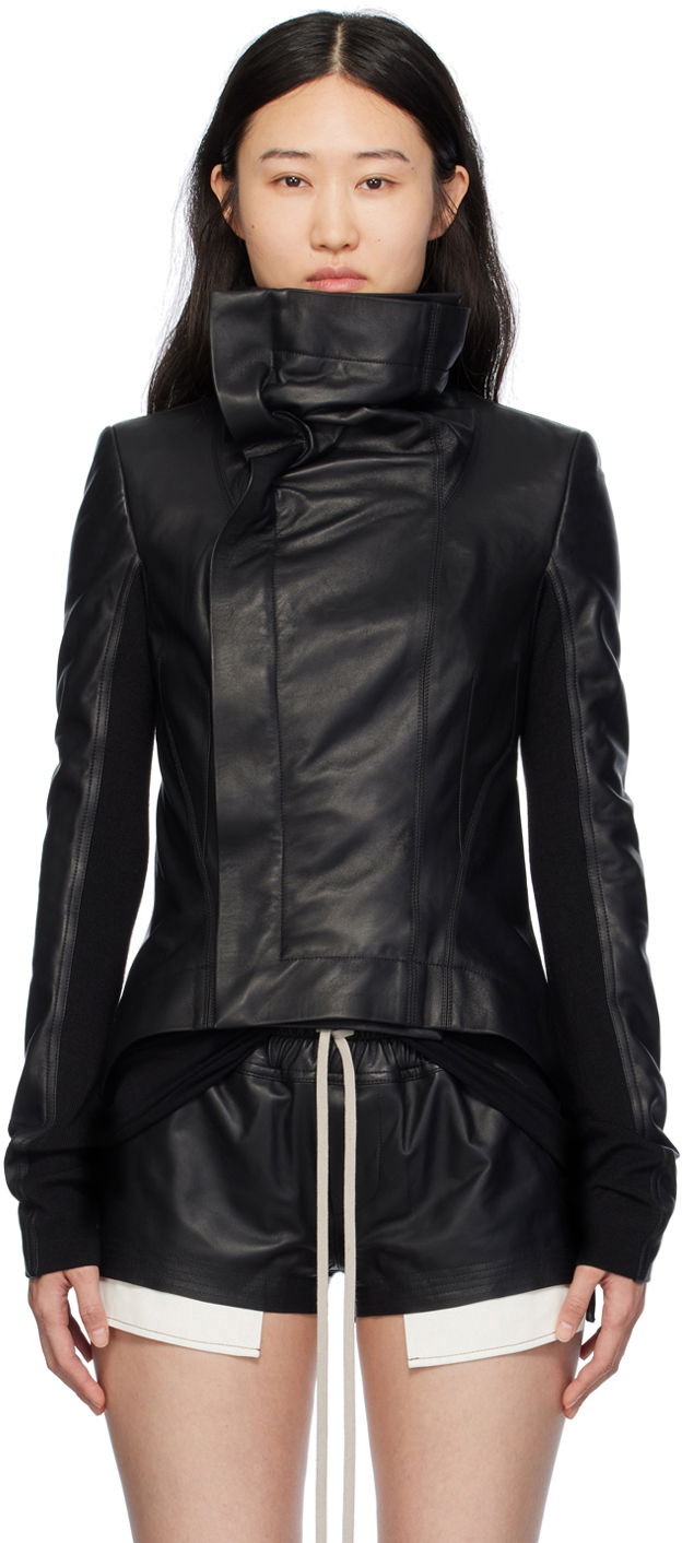 Bunda Rick Owens Naska Leather Jacket Čierna | RP01D2743 LLP