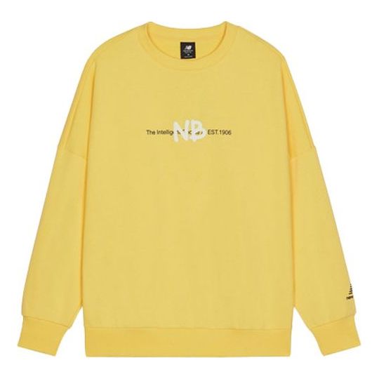 Sveter New Balance Logo Printing Knit Pullover Žltá | AMT13365-LHZ