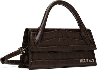 Kabelka Jacquemus Jacquemus 'The long Chiquito' Croc-Embossed Top Handle Bag Hnedá | 25E213BA004-4301, 1