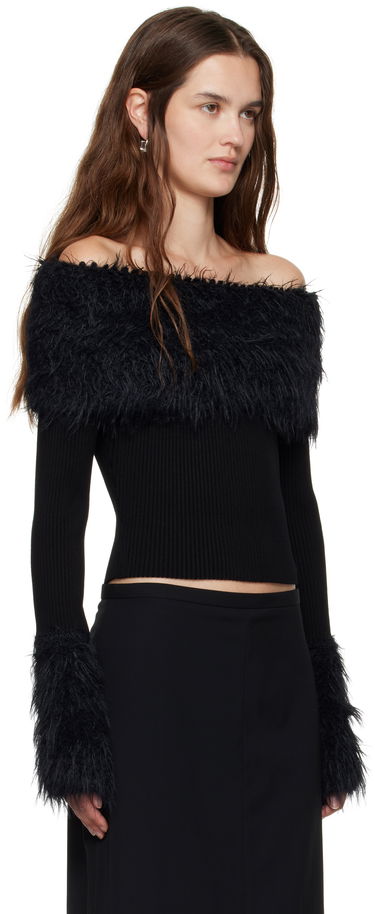 Sveter Jean Paul Gaultier Jean Paul Gaultier Ribbed Off-The-Shoulder Sweater Čierna | 25/03-W-PO018-K005-00, 1