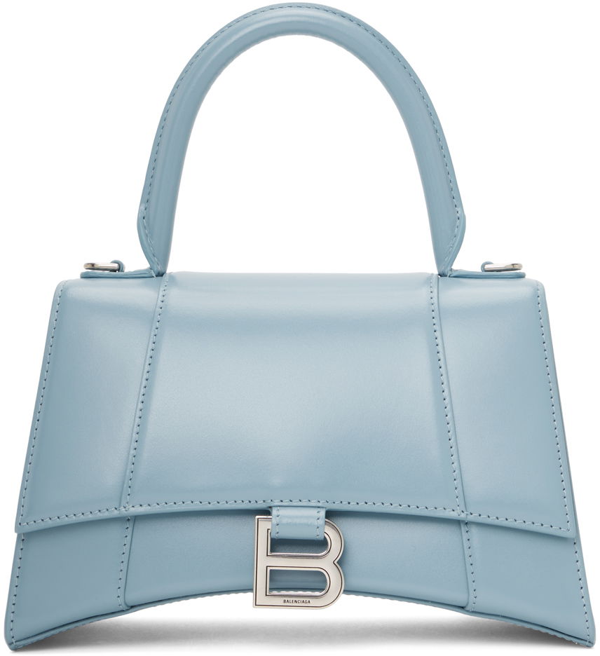 Taška cez rameno Balenciaga Small Hourglass Bag Modrá | 593546 1QJ4Y, 0