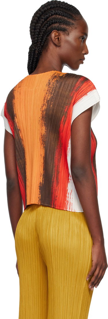 Tričko Pleats Please Issey Miyake PLEATS PLEASE ISSEY MIYAKE Pleated Short Sleeve Brushstroke Top Rôznofarebný | PP58JK672, 2