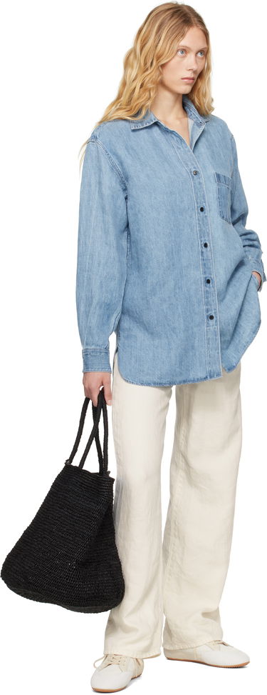 Nohavice The Row The Row Eglitta Wide-Leg Jeans Biela | 6525-W3654, 3