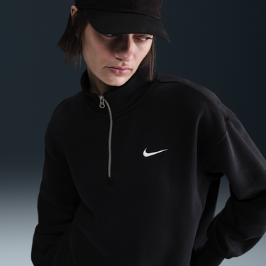 Mikina Nike Sportswear Phoenix Fleece Quarter-Zip Sweatshirt Čierna | HJ0931-010, 1