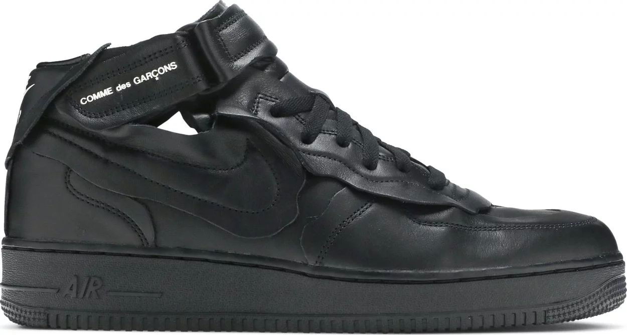 Tenisky a topánky Nike Comme des Garçons x Air Force 1 Mid Black Čierna | DC3601-001, 1