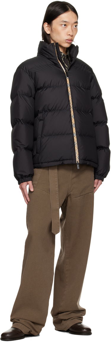 Prešívaná bunda Burberry Burberry Snowdon Checker-Tape Down Jacket Čierna | 8113810, 4