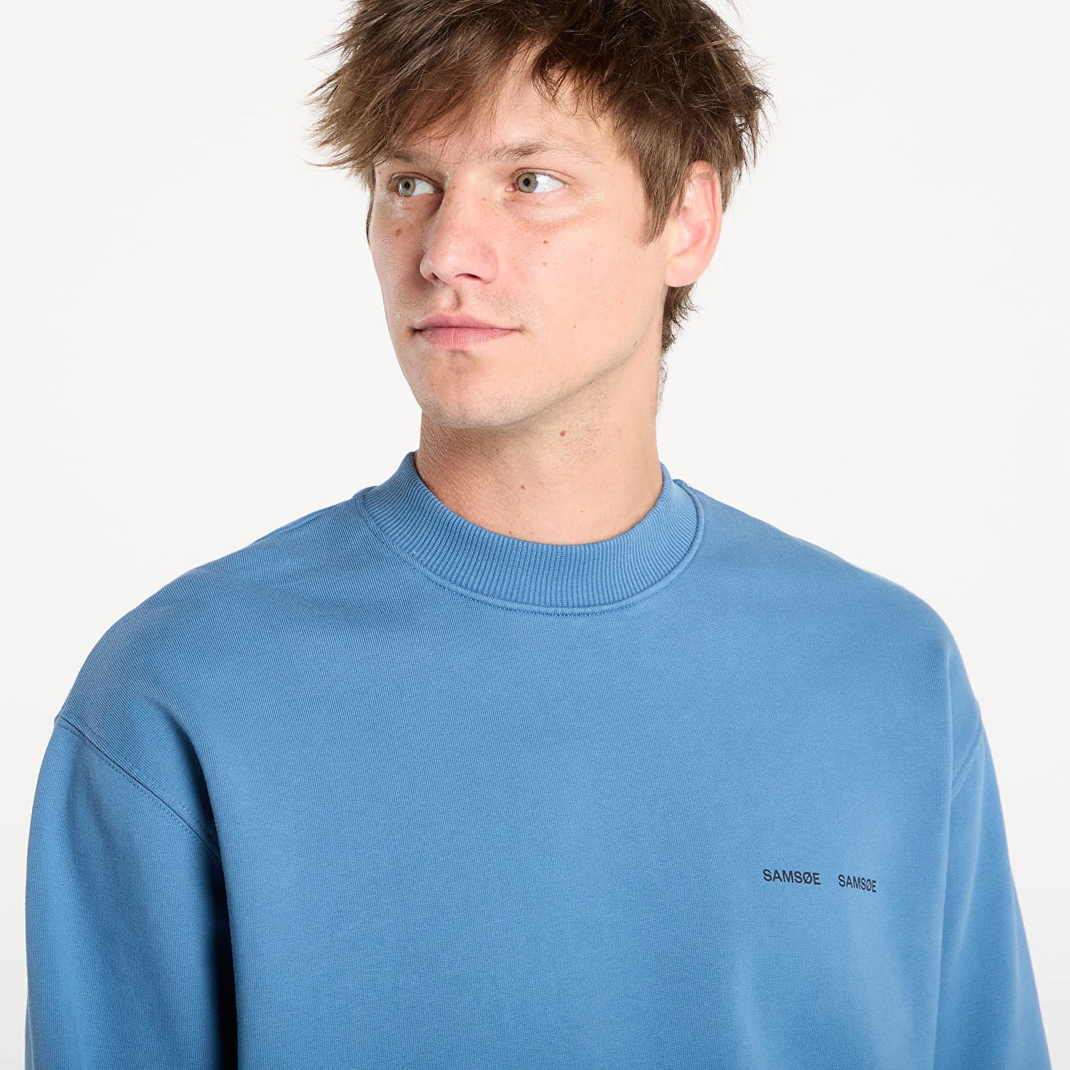 Mikina Samsoe Samsoe Samsøe Samsøe Norsbro Crew Neck Sweatshirt Modrá | M00018103_184026TCX, 1