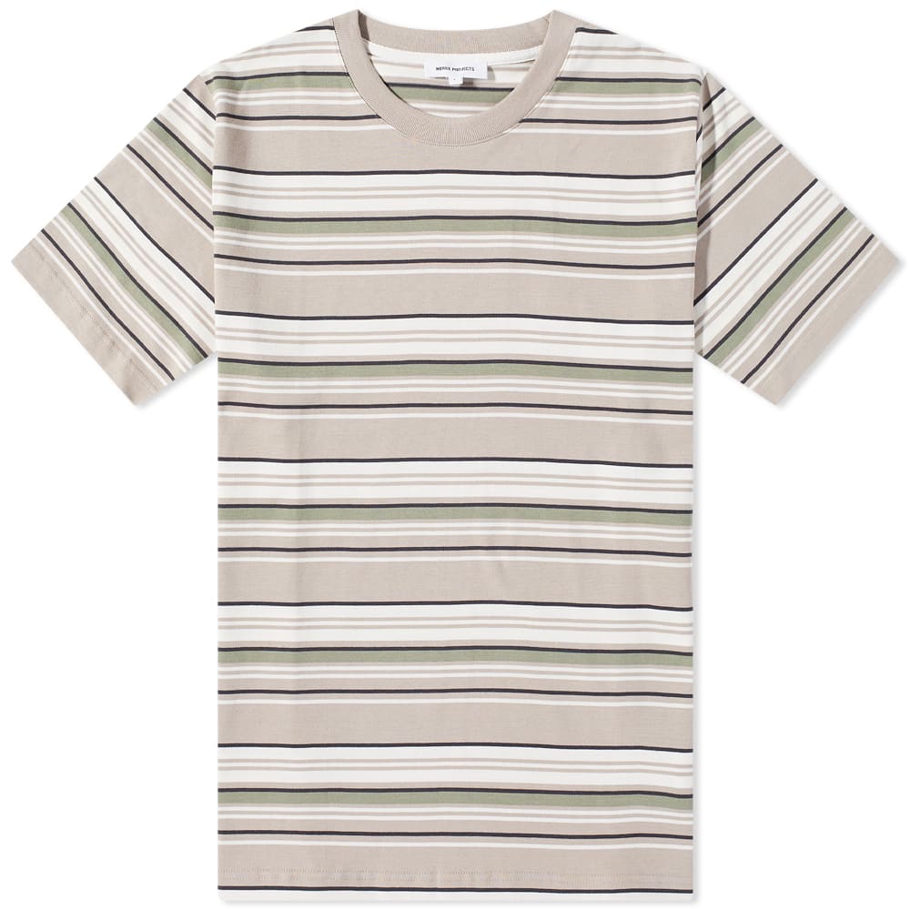 Tričko NORSE PROJECTS Johannes Weekend Stripe Tee Béžová | N01-0633-0920, 0