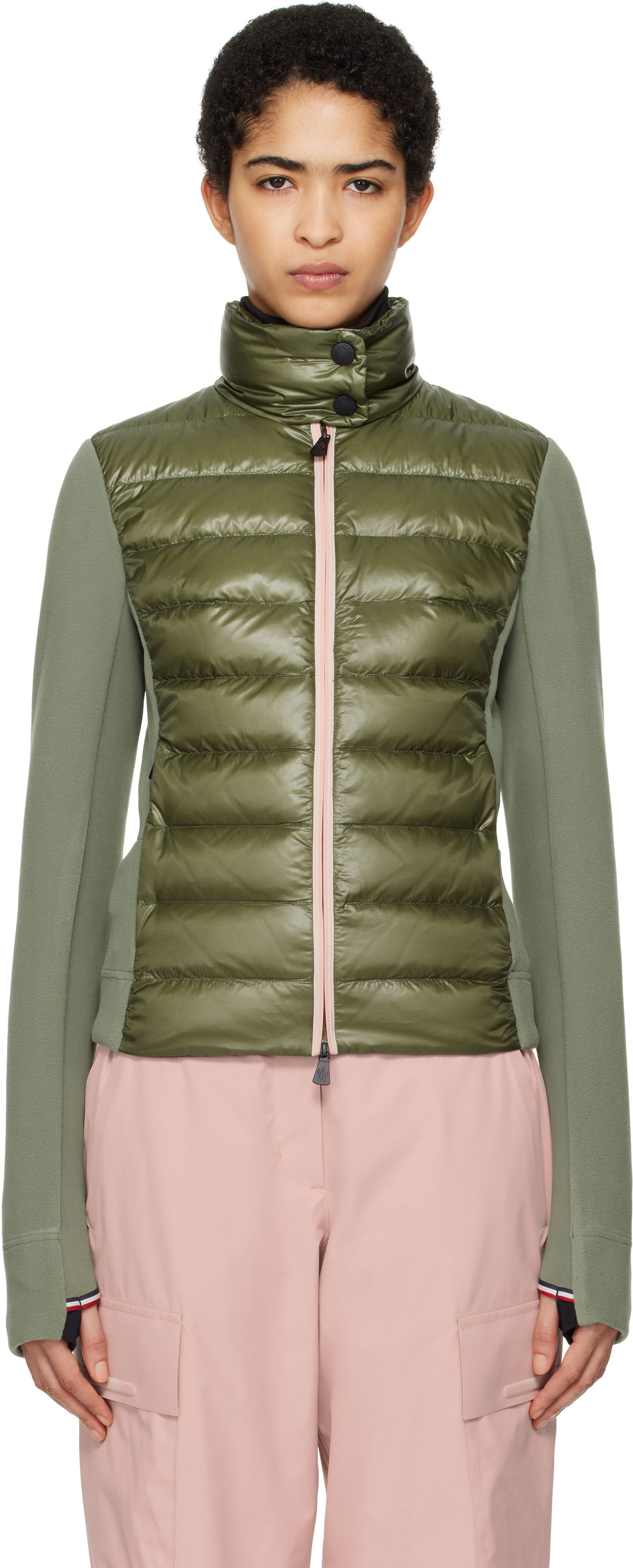 Prešívaná bunda Moncler Moncler Grenoble Padded Zip-Up Down Jacket Zelené | J20988G0001980093, 0