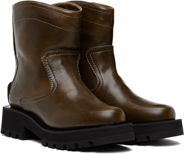 Tenisky a topánky GANNI Chunky-Sole Low Oleatex Boots Hnedá | S3024, 3