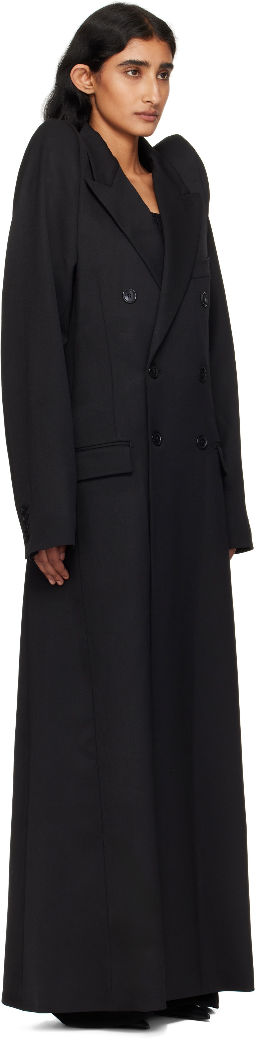 Kabáty VETEMENTS VETEMENTS Tight Shoulder Tailored Coat Čierna | UH76TC900B, 1